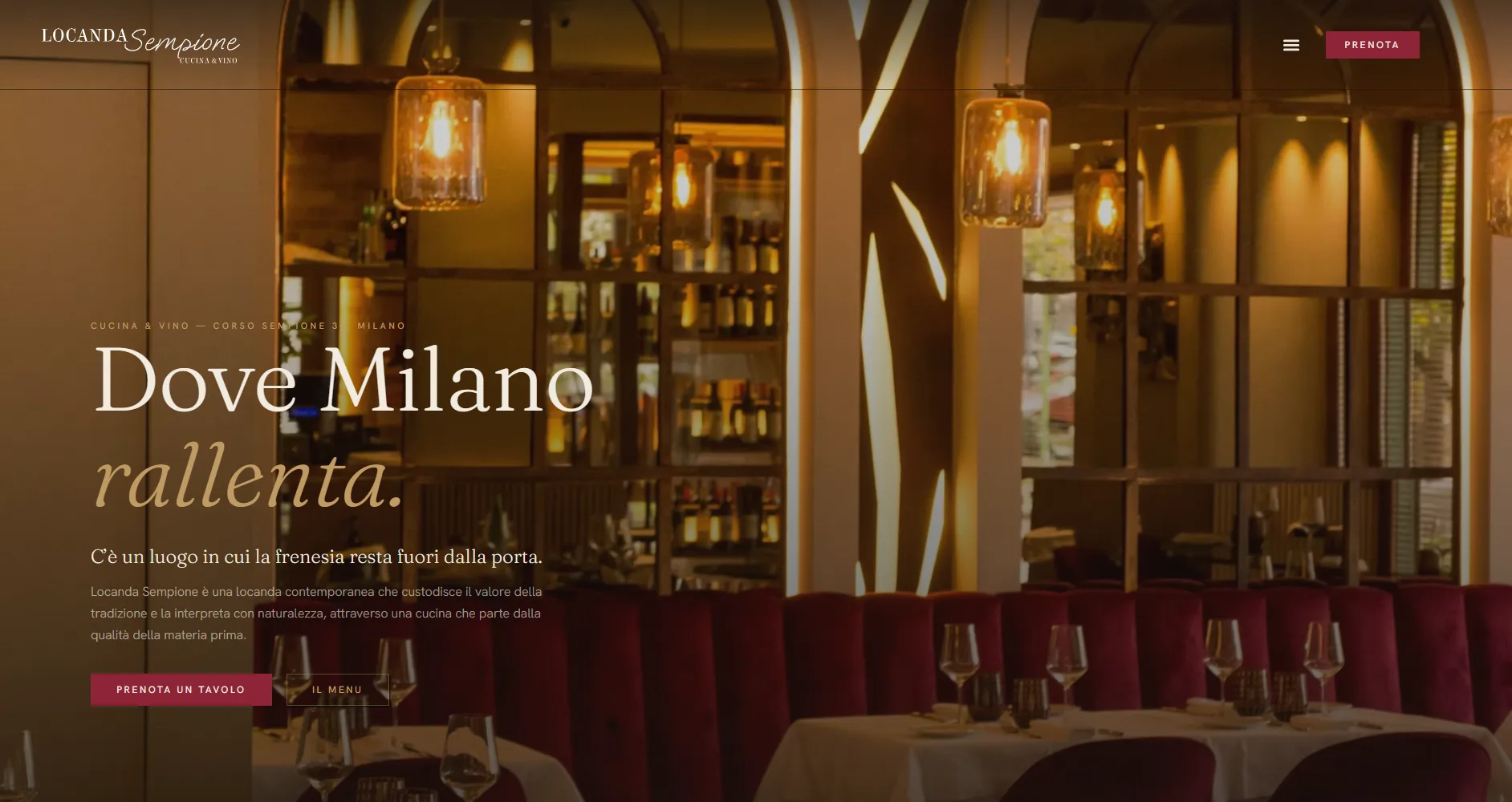 Locanda Sempione: Sito Web per Ristorante a Milano in Corso Sempione